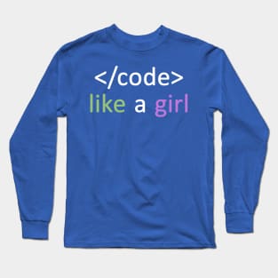 Coding Girl Long Sleeve T-Shirt